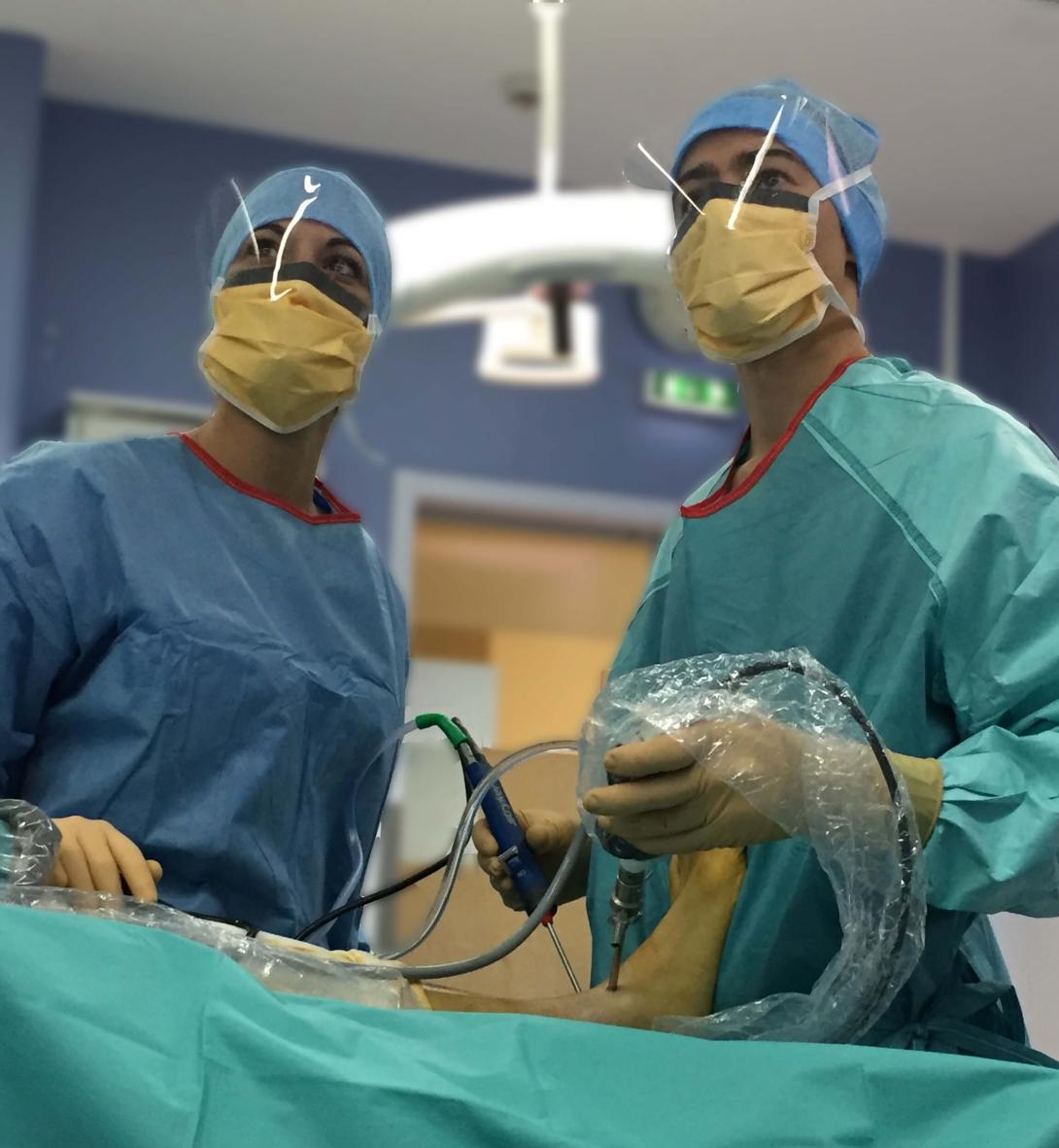 Ligamentoplastie de cheville sous arthroscopie